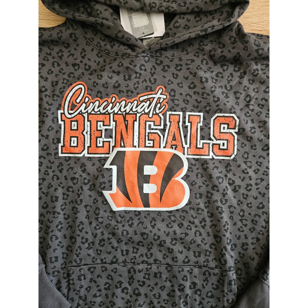 Cincinnati Bengals Gameday Couture Hoodie Sweatshirt Black Cheetah Print Size XL - Picture 2 of 3